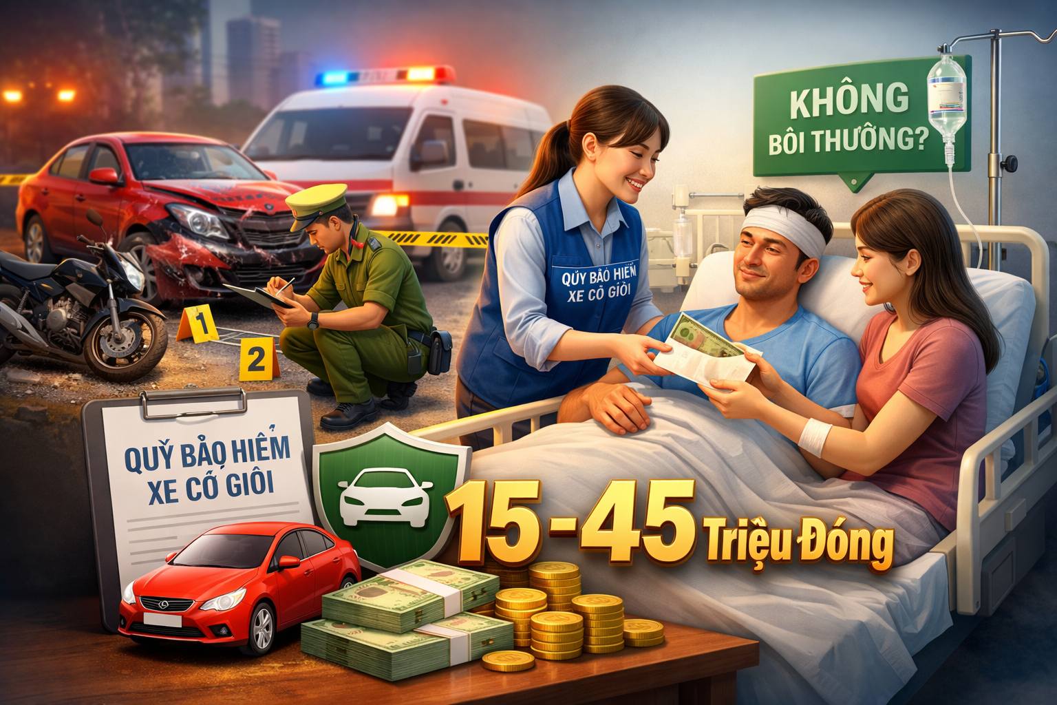 Tai Nạn Giao Thông: Vẫn Có Thể Nhận Hỗ Trợ Đến 45 Triệu Đồng Dù Không Được Bồi Thường